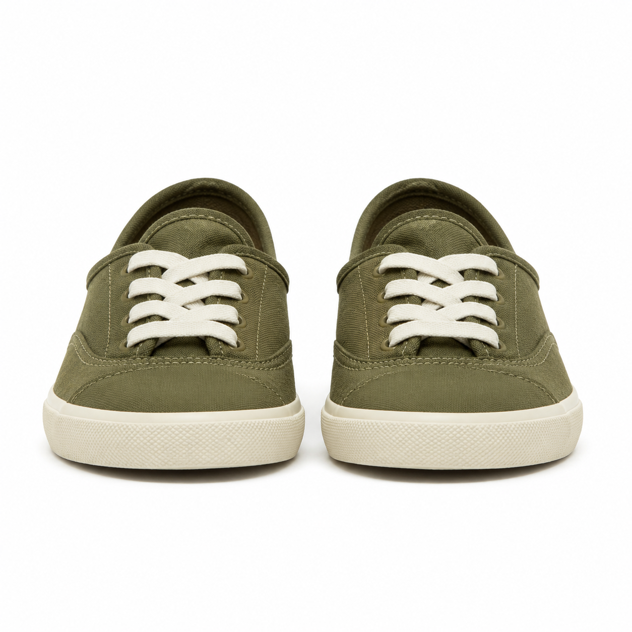 Olive Green Collapsible Canvas Sneakers