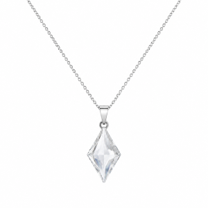 Geometric Cut Crystal Pendant Necklace