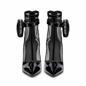 Cut-out Panel Ankle Boots