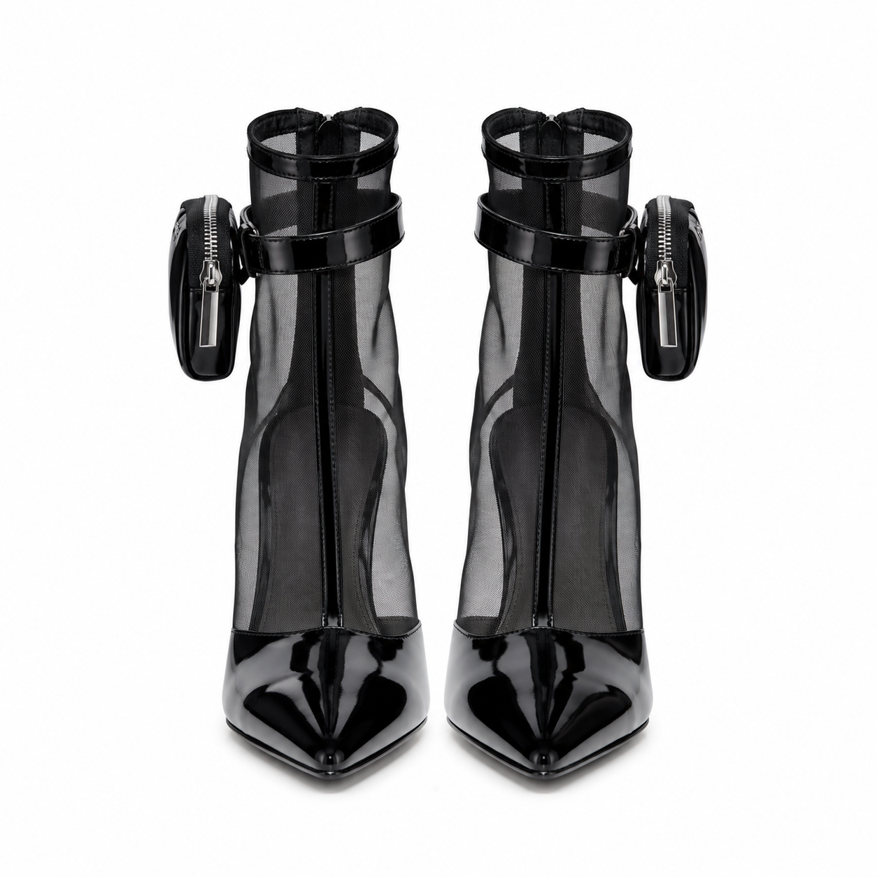 Cut-out Panel Ankle Boots