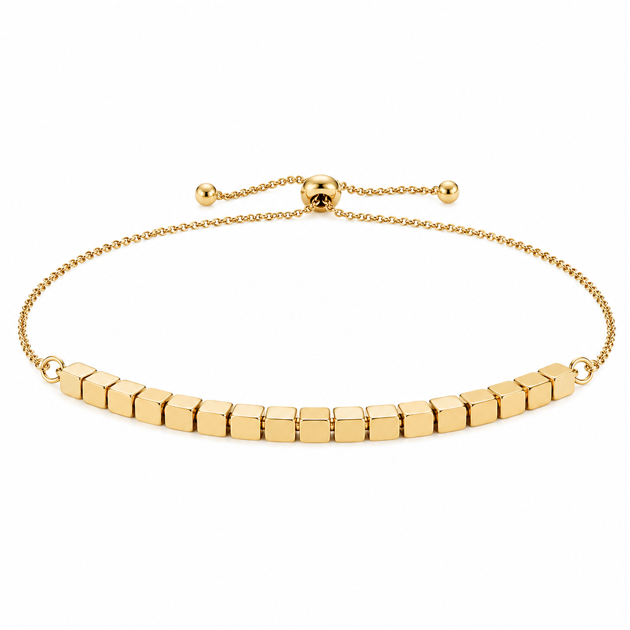 Geometric Block Beaded Bracelet