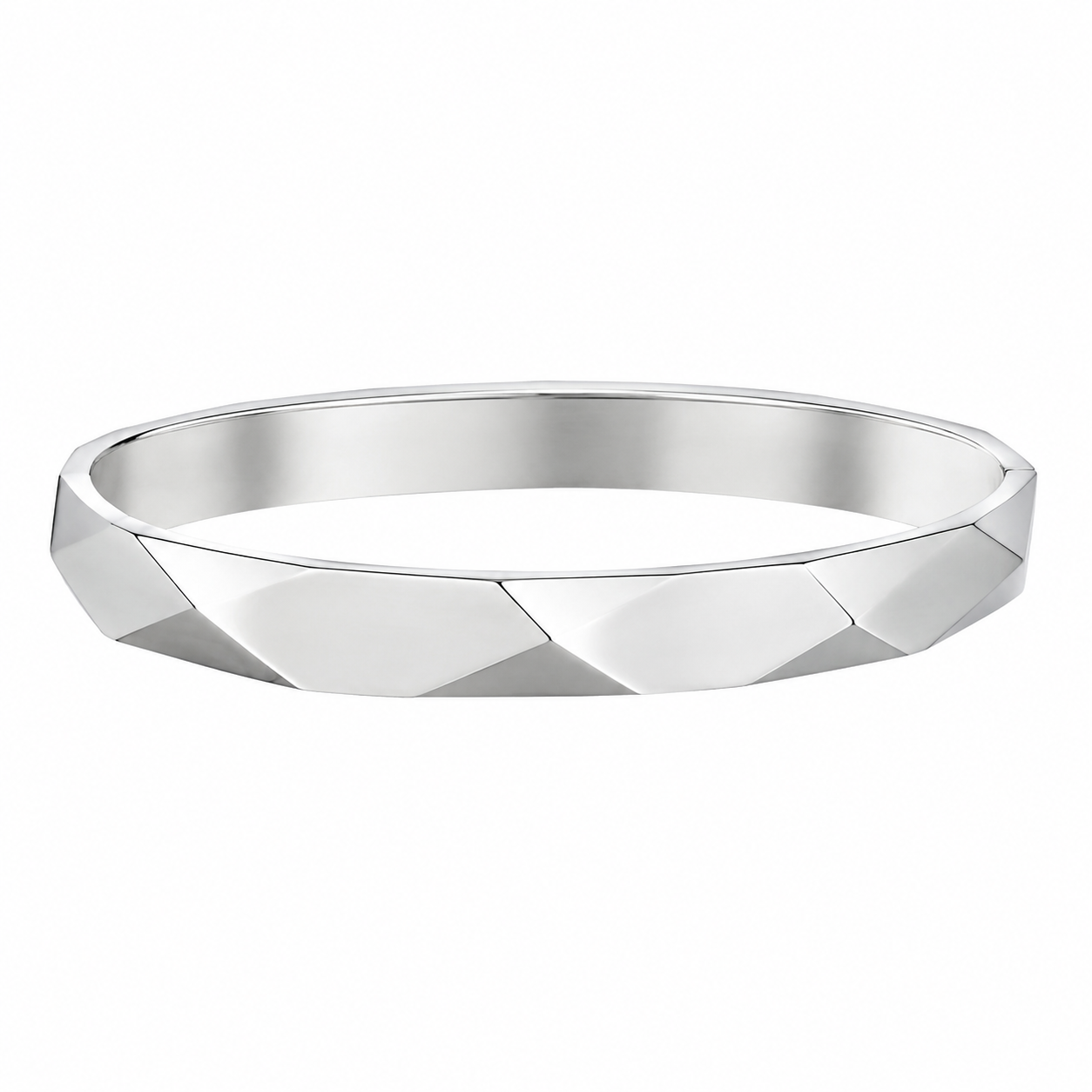 Geometric Sterling Silver Bangle