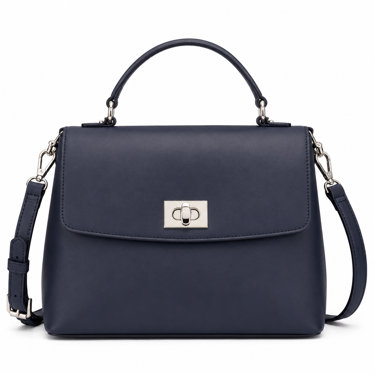 Metal Clasp Handbag