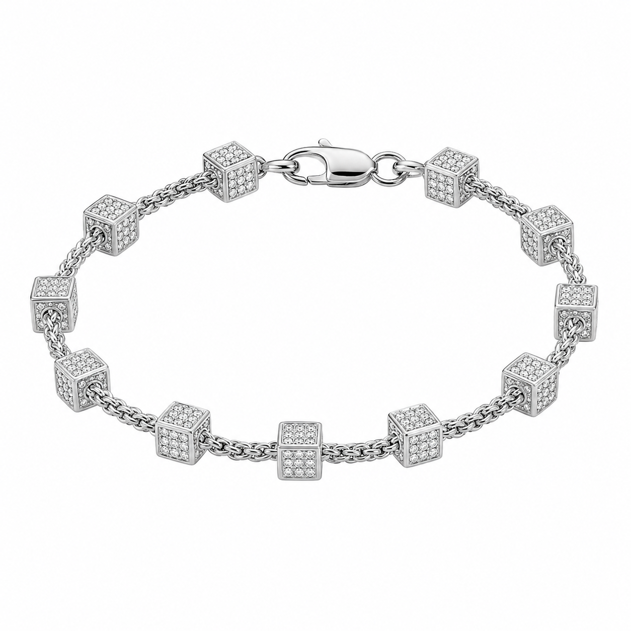Geometric Cube Beaded Bracelet