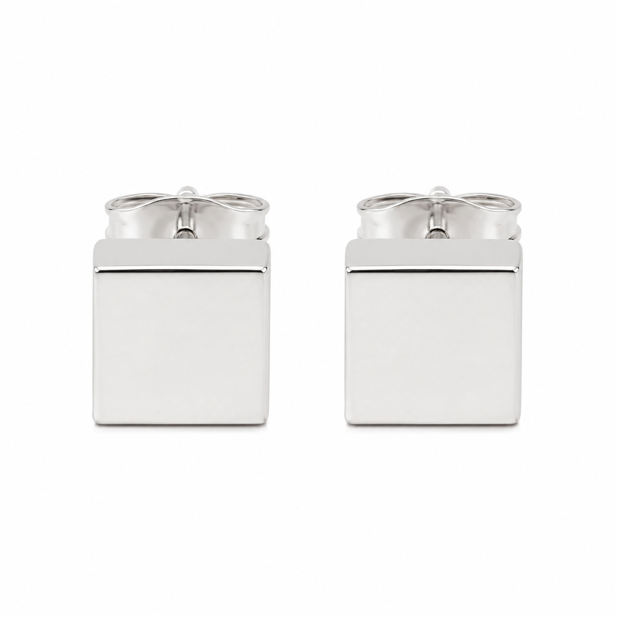 Geometric Cube Stud Earrings