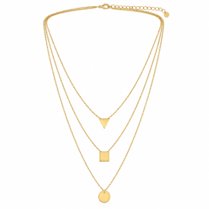 Geometric Layered Necklace
